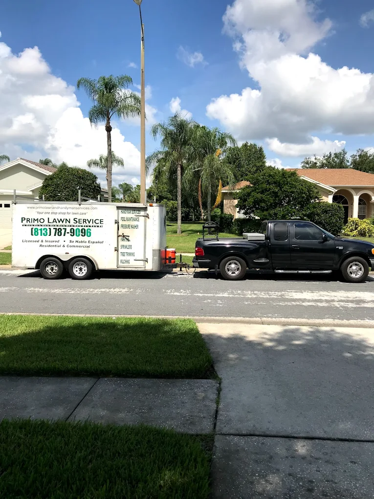 Primo Lawn Service Truck and Trailer